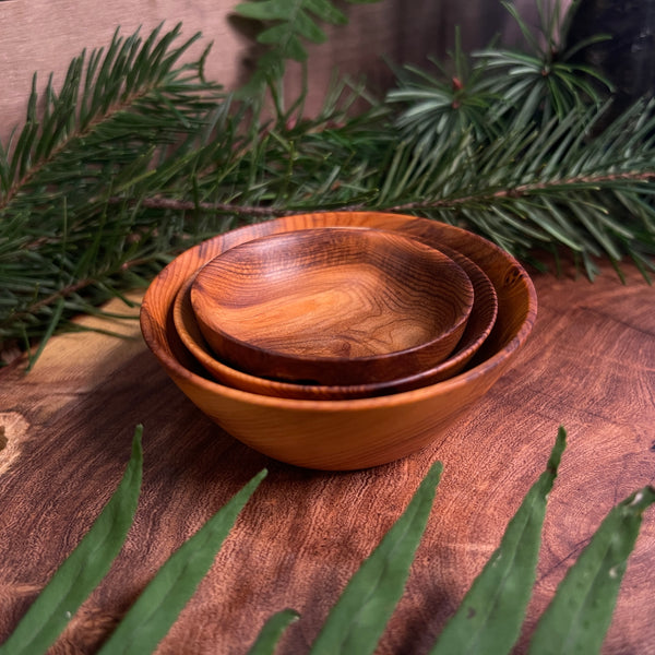 Pacific Yew Offering Dish - Set of 3