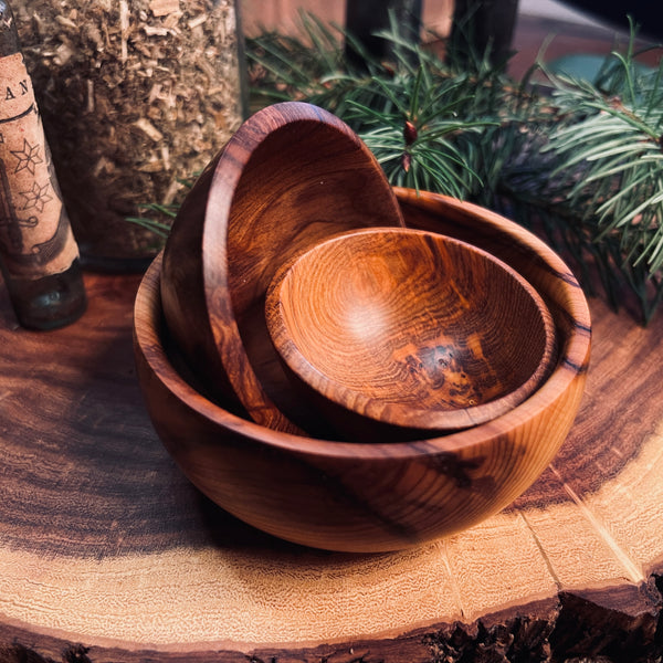 Pacific Yew Offering Dish - Set of 3