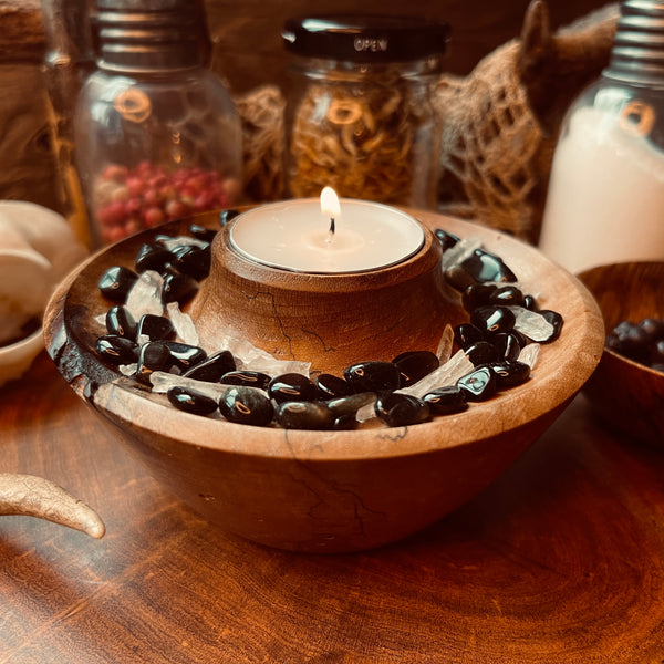 Spalted Bigleaf Maple Spell-Candle Holder